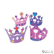 Foam Princess Crown Craft Kits<br>1 dozen